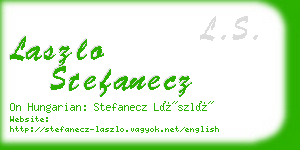 laszlo stefanecz business card